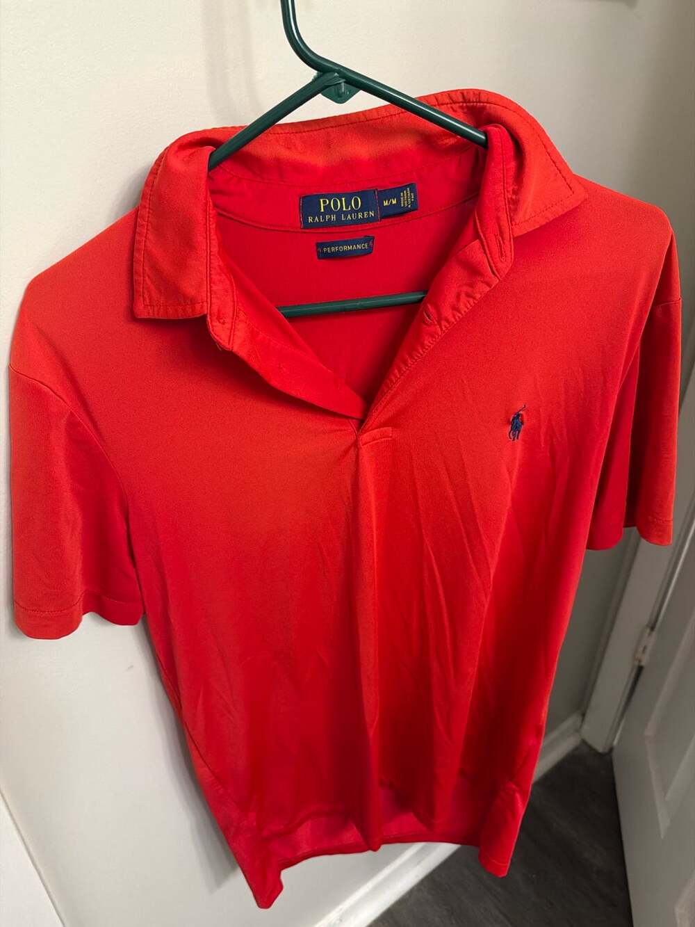 Polo Ralph Lauren Performance Mens M Red Golf Polo Shirt Pony Logo